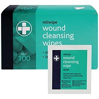 Individually Wrapped Medical Wound Cleansing Wipes (Pack of 100)