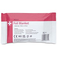 Reliance Medical Foil Blanket 130cm x 210cm Pack of 10