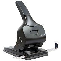 Rapesco ALU 65 2 Hole Punch, Capacity 65 Sheets, Black