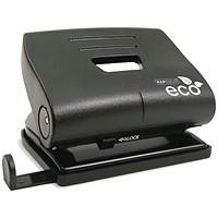 Rapesco Eco Recycled 2 Hole Punch, Capacity 22 Sheets, Black