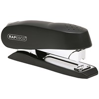 Rapesco Luna Half Strip Stapler, Capacity 50 Sheets, Black