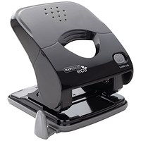 Rapesco ECO X5-40ps 2 Hole Punch, Capacity 40 Sheets, Black