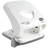 Rapesco ECO X5-40ps 2 Hole Punch, Capacity 40 Sheets, White