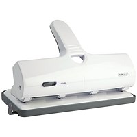 Rapesco ALU 40 4 Hole Punch, Capacity 40 Sheets, White