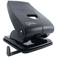 Rapesco 835-P 2 Hole Punch, Capacity 40 Sheets, Black