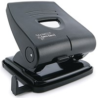 Rapesco Germ-Savvy 827-P 2 Hole Punch, Capacity 30 Sheets, Black