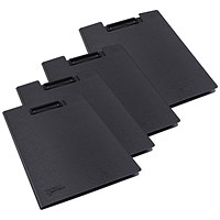 Rapesco Germ-Savvy Antibacterial Clipboard, A4, Black, Pack of 4