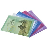 Rapesco A4 ECO Popper Wallets, Assorted, Pack of 5
