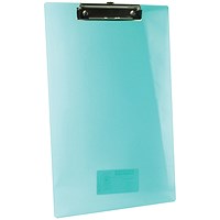 Rapesco Transparent Clipboard, Foolscap, Random Colour