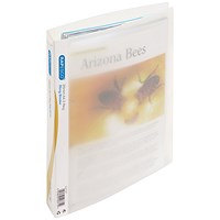 Rapesco Ring Binder, A4, 2 O-Ring, 25mm Capacity, Clear, Pack of 10