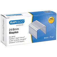 Rapesco 24/8mm Staples Chisel Point (Pack of 5000)