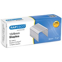 Rapesco 13/8mm Chisel Point Staples, Pack of 5000