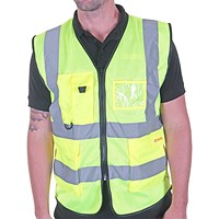 Beeswift Executive Mesh Waistcoat, Saturn Yellow, 3XL