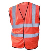 Beeswift High Visibility Mesh Vest, Orange, 4XL Beeswift High Visibility Mesh Vest, Orange, 4XL