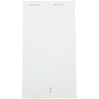 Carbonless Perforated Duplicate Pad, Numbered 1-50, 76x140mm, Pack of 50