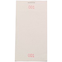 Prestige Single-Part Service Pad, Numbered 1-100, 127x64mm, Pack of 50