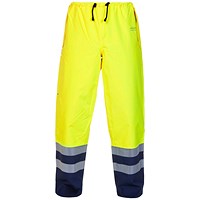 Hydrowear Neede Simply No Sweat Waterproof Premium Trousers, Saturn Yellow & Navy Blue, Large