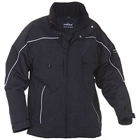 Hydrowear Rimini Simply No Sweat Waterproof Fixed Lining Pilot Jacket, Black, Medium Hydrowear Rimini Simply No Sweat Waterproof Fixed Lining Pilot Jacket, Black, Medium