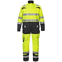 Hydrowear Hove High Visibility Two Tone Coveralls, Saturn Yellow & Black, 38