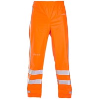 Hydrowear Nagoya Multi Hydrosoft Flame Retardant Anti-Static High Visibility Waterproof Trousers, Orange, Large