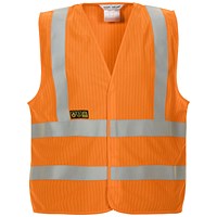 Hydrowear Mably High Visibility Flame Retardant Anti-Static Waistcoat, Orange, 2XL/3XL