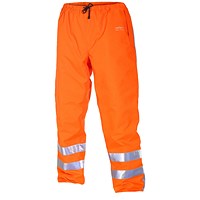 Hydrowear Urbach Simply No Sweat High Visibility Waterproof Quilted Trousers, Orange, Large