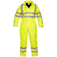 Hydrowear Uelsen Simply No Sweat High Visibility Waterproof Winter Coveralls, Yellow, Large