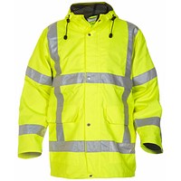 Hydrowear Uithoorn Simply No Sweat High Visibility Waterproof Parka, Saturn Yellow, Medium