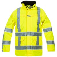 Hydrowear Italie High Visibility Glow In dark Parka, Saturn Yellow, Large