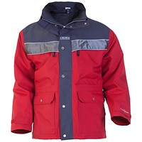 Hydrowear Kiel Simply No Sweat Waterproof Parka, Red & Grey, Large