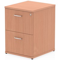 Impulse Foolscap Filing Cabinet, 2 Drawer, Beech