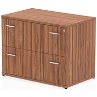 Impulse 2-Drawer Side Filer - Walnut