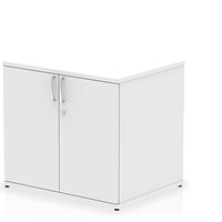 Impulse Desk High Cupboard, 1 Shelf, 730mm High, White