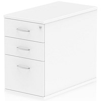 Impulse 3 Drawer Desk High Pedestal, 800mm Deep, White