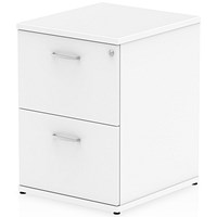 Impulse Foolscap Filing Cabinet, 2 Drawer, White