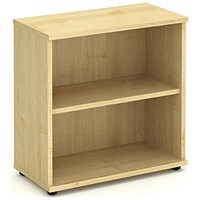 Impulse Low Bookcase, 1 Shelf, 800mm High, Maple