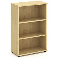 Impulse Medium Bookcase, 2 Shelves, 1200mm High, Maple
