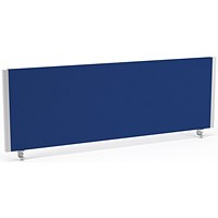 Impulse Evolve Desk Screen, 1200x400mm, Silver Frame, Blue
