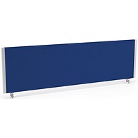 Impulse Evolve Desk Screen, 1400x400mm, Silver Frame, Blue