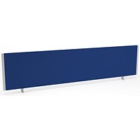 Impulse Evolve Desk Screen, 1800x400mm, Silver Frame, Blue