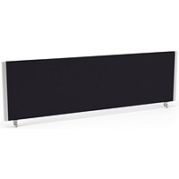 Impulse Evolve Desk Screen, 1400x400mm, Silver Frame, Black