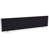 Impulse Evolve Desk Screen, 1800x400mm, Silver Frame, Black Impulse Evolve Desk Screen, 1800x400mm, Silver Frame, Black