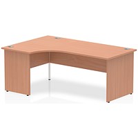 Impulse 1800mm Corner Desk, Left Hand, Panel End Leg, Beech