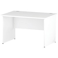 Impulse 1200mm Rectangular Desk, Panel End Leg, White