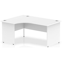 Impulse 1600mm Corner Desk, Left Hand, Panel End Leg, White