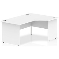 Impulse Panel End Corner Desk, Right Hand, 1600mm Wide, White