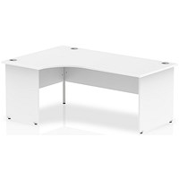 Impulse 1800mm Corner Desk, Left Hand, Panel End Leg, White