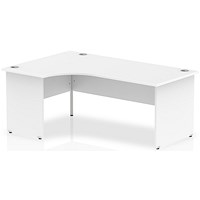 Impulse Panel End Corner Desk, Left Hand, 1800mm Wide, White