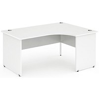 Impulse Panel End Corner Desk, Right Hand, 1800mm Wide, White