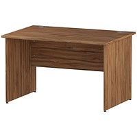 Impulse 1200mm Rectangular Desk, Panel End Leg, Walnut